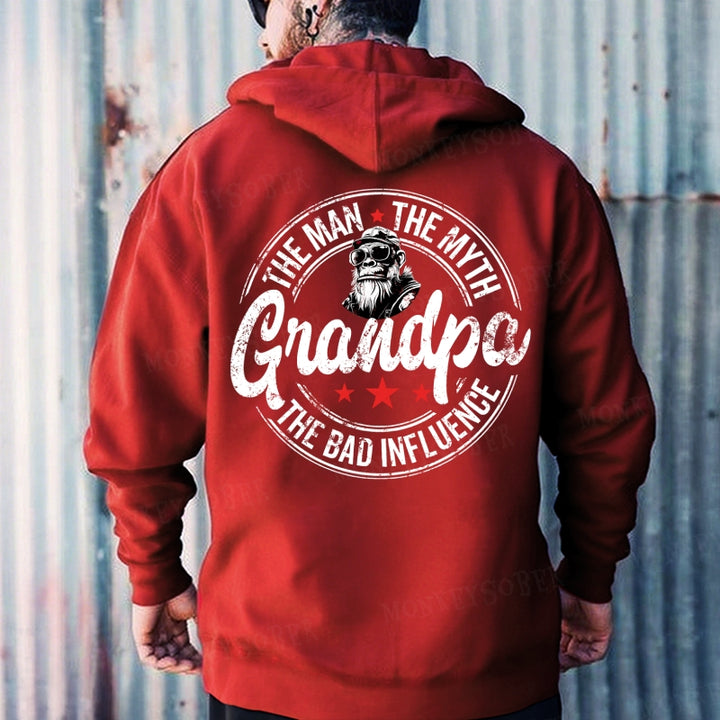 Grandpa The Man The Myth  The Bad Influence Hoodies