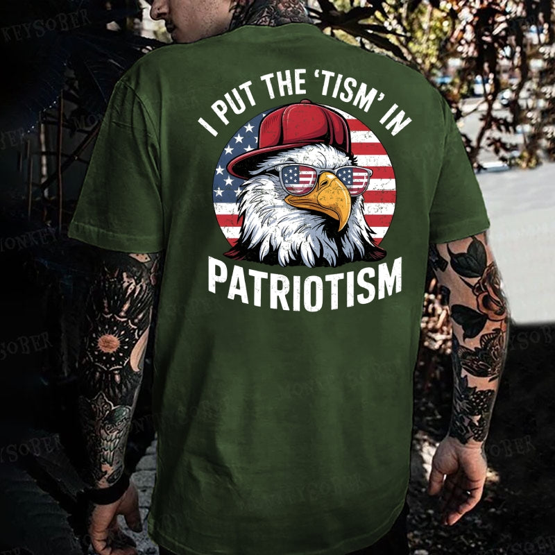 I Put The Tism In Patriotism Monkey T-shirt