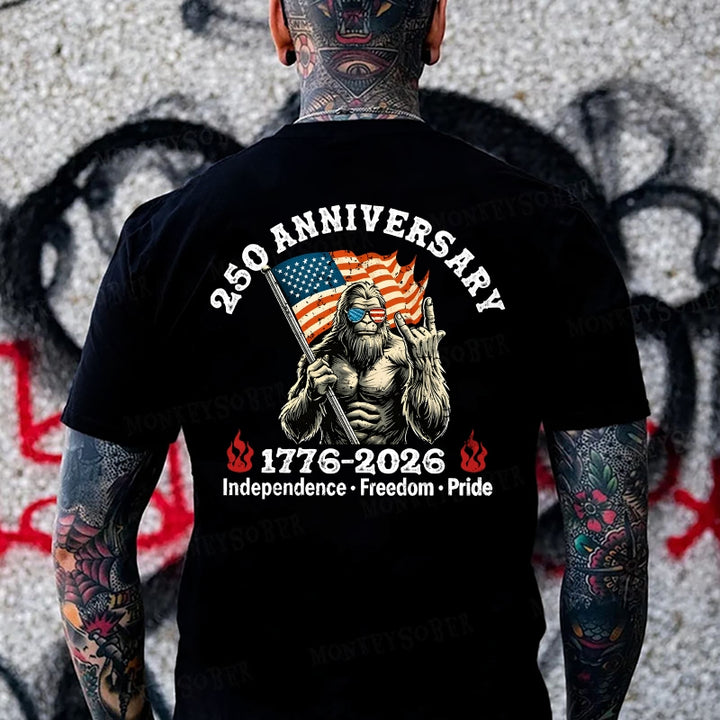 250 Anniversary 1776-2026 Independence Freedom Pride Monkey T-shirt