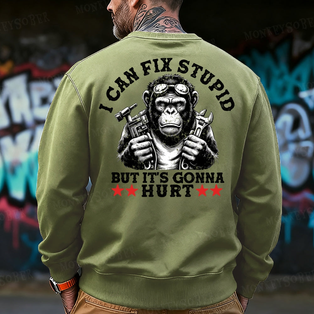 I Can Fix Stupid But It's Gonna Hurt Sweatshirt