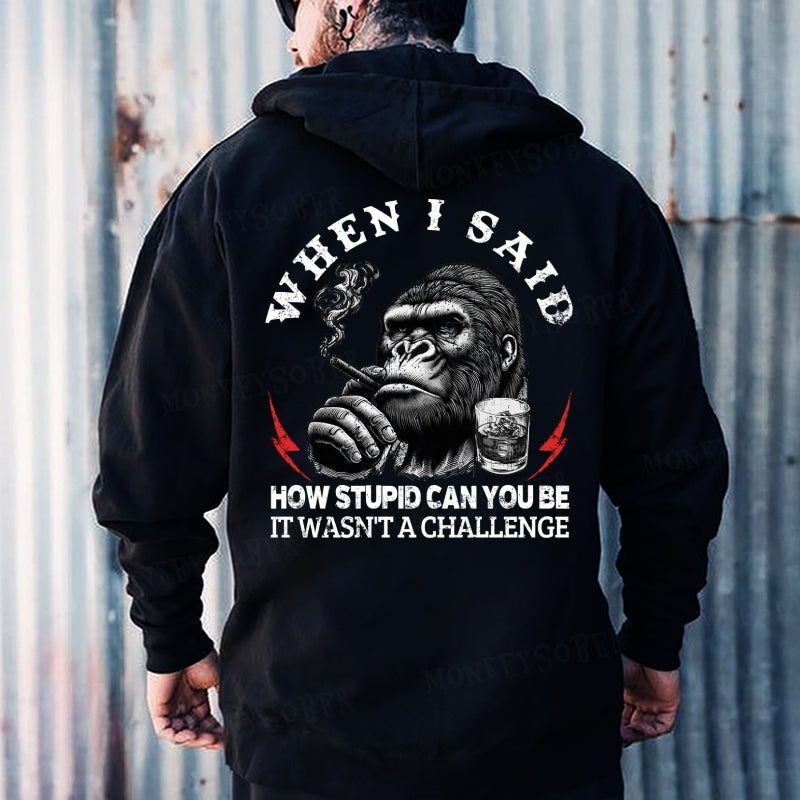 When I Said How Stupid Can You Be It Wasn't A Challenge Hoodies