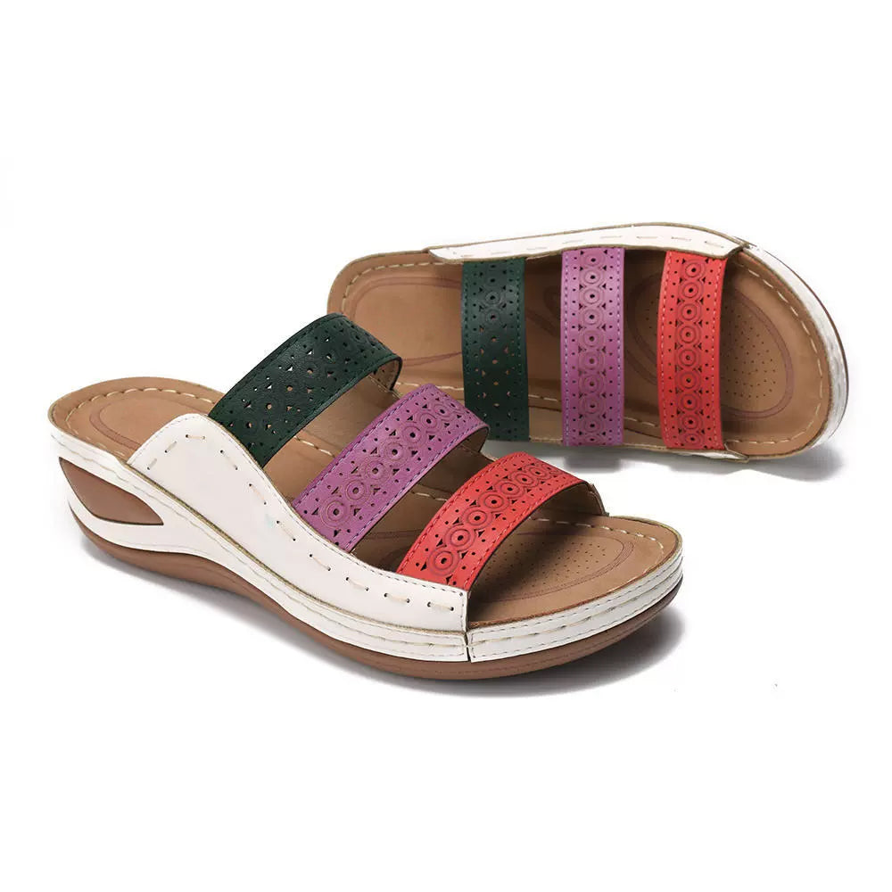 Cushioned Platform Comfort Sandals – Supportive Slip-On for All-Day Walking