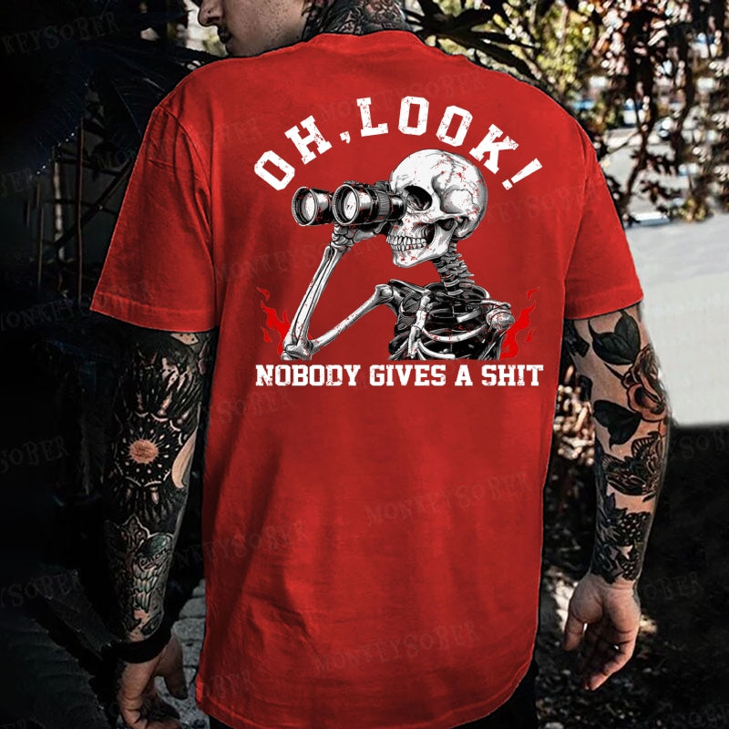 Oh , Look ! Nobody Gives A Shit Monkey T-shirt