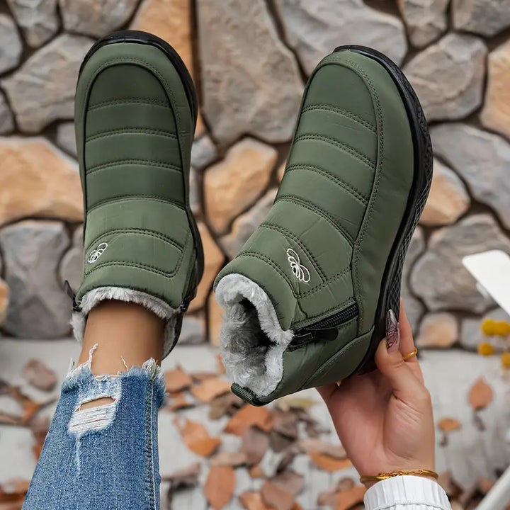 Women's Insulated Snow Boots – Waterproof, Non-Slip & Fur Lined | Comfortable Warm Winter Shoes for Mature Women