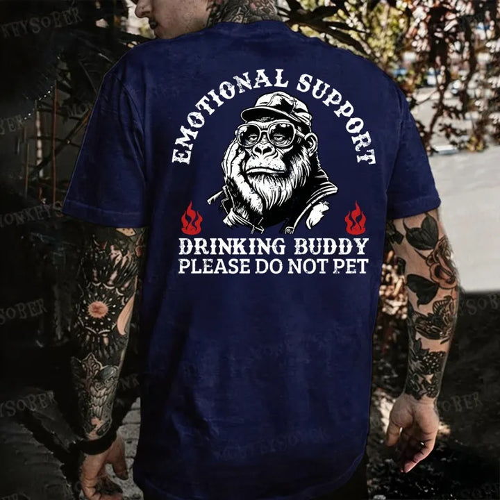 Emotional Support Husband Do Not Pet Monkey T-shirt