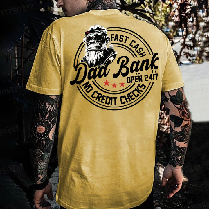 Fast Cash Dad Bank No Credit Checks Monkey T-shirt
