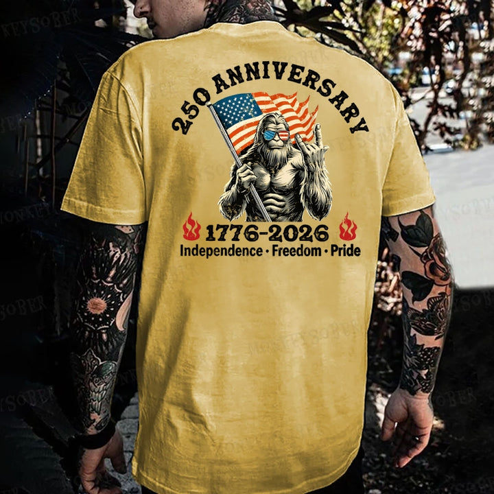 250 Anniversary 1776-2026 Independence Freedom Pride Monkey T-shirt