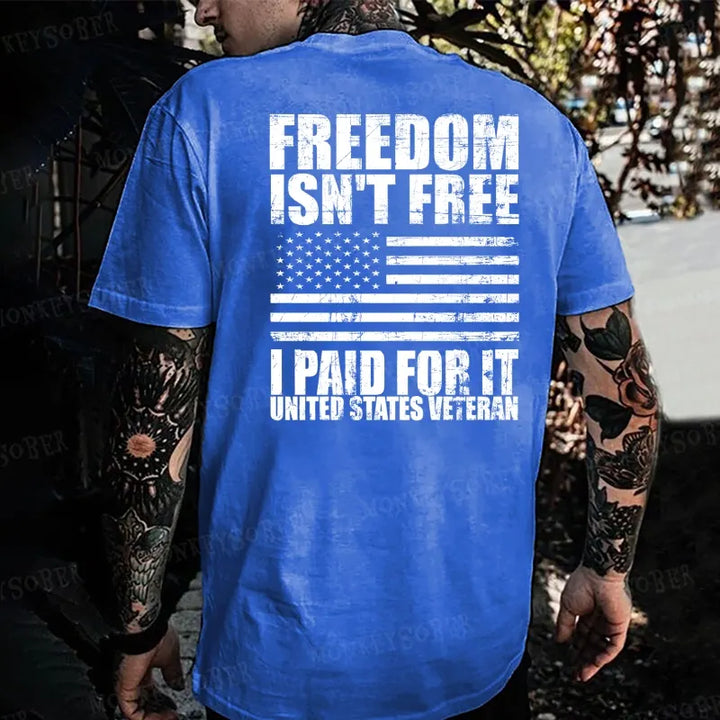 Freedom Isn't Free I Paid For It United States Veteran Monkey T-shirt