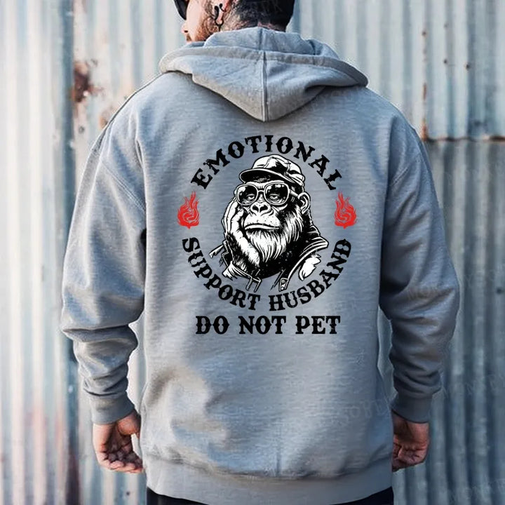 Emotional Support Husband Do Not Pet Hoodies