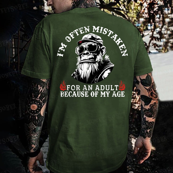 I'm Offen Mistaken For An Adult Because Of My Age Monkey T-shirt