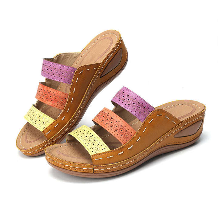 Cushioned Platform Comfort Sandals – Supportive Slip-On for All-Day Walking