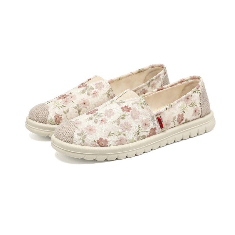Breathable Floral Walking Shoes – Soft & Comfortable Everyday Flats