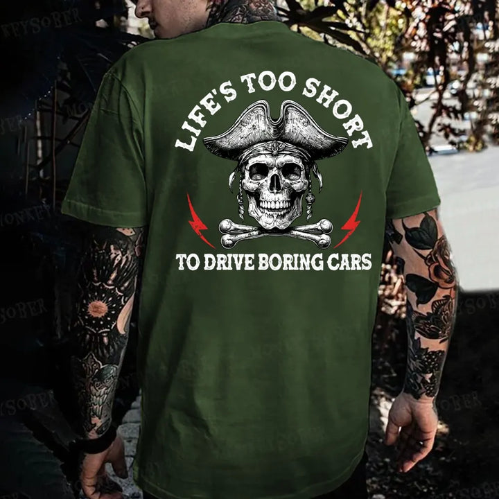 Life's Too Short To Drive Boring Cars Monkey T-shirt