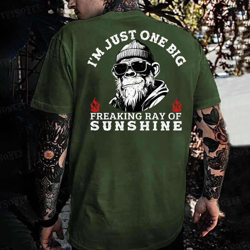 I'm Just One Big Freaking Ray Of Sunshine! Monkey T-shirt