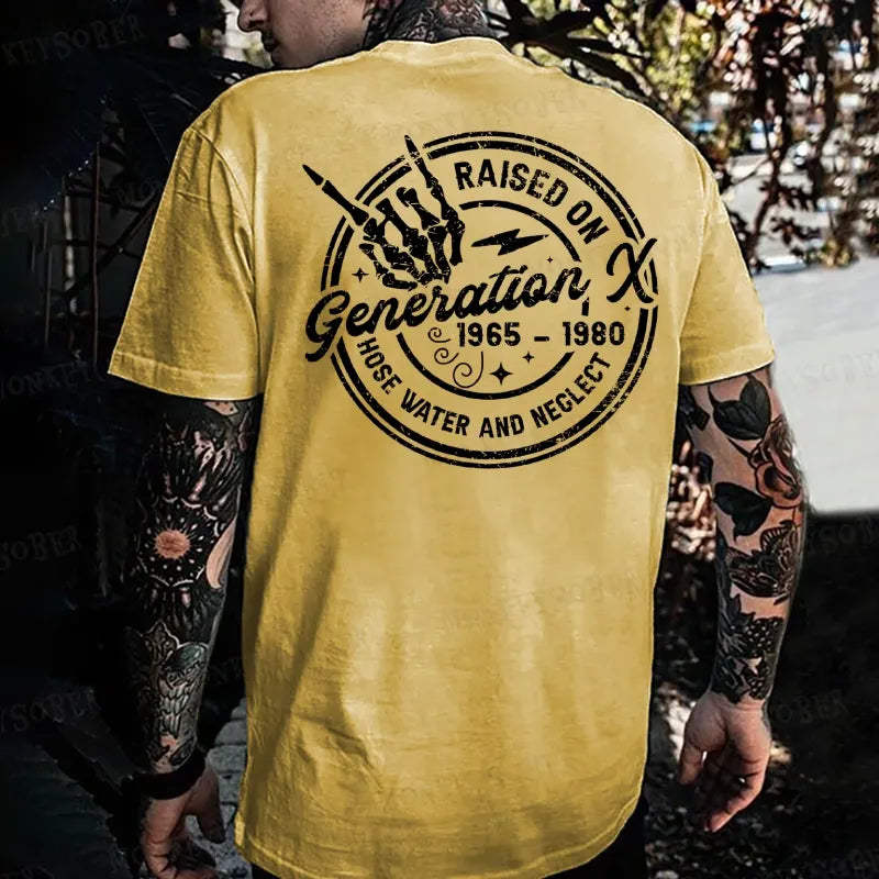 Raised On Generation X 1965 – 1980 Hose Water And Neglect Monkey T-shirt