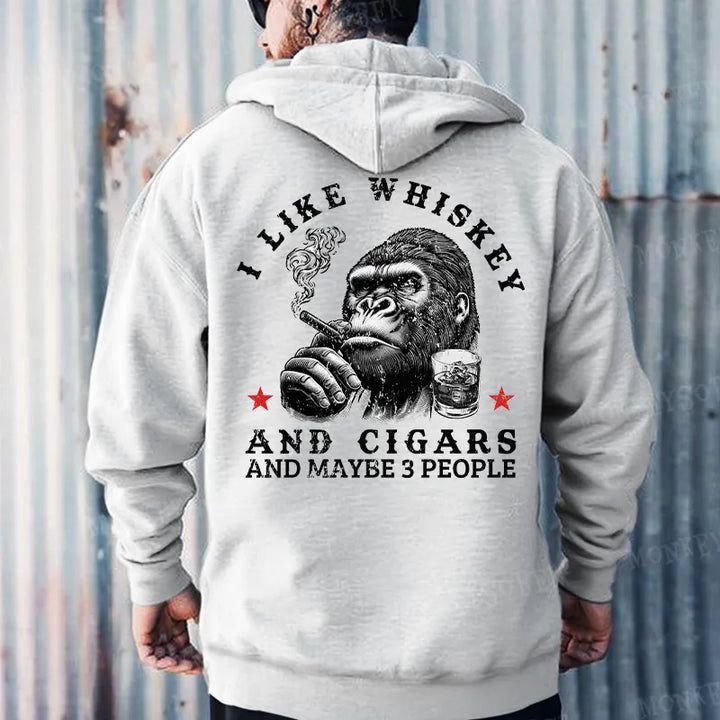 I Like Whiskey And Cigars And Maybe 3 People Hoodies