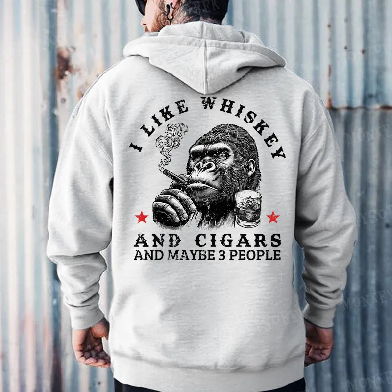 I Like Whiskey And Cigars And Maybe 3 People Hoodies