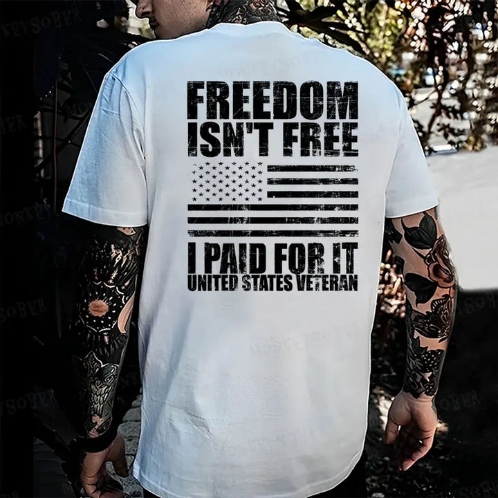 Freedom Isn't Free I Paid For It United States Veteran Monkey T-shirt