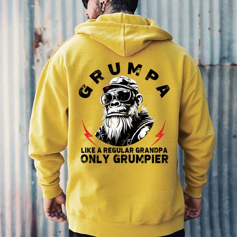 Grumpa Like A Regular Grandpa Only Grumpier Funny Monkey Hoodies