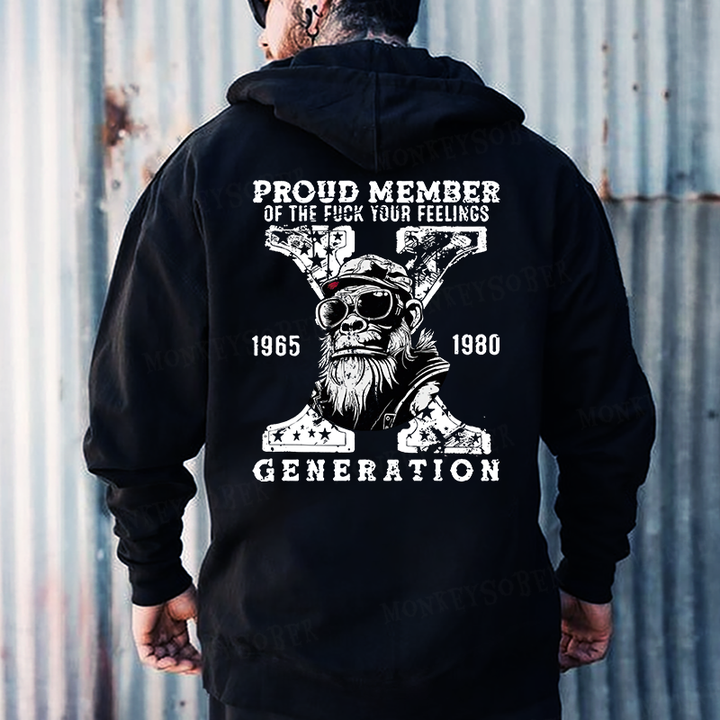 Proud Member Of The Fuck Your Feelings Monkey Hoodies