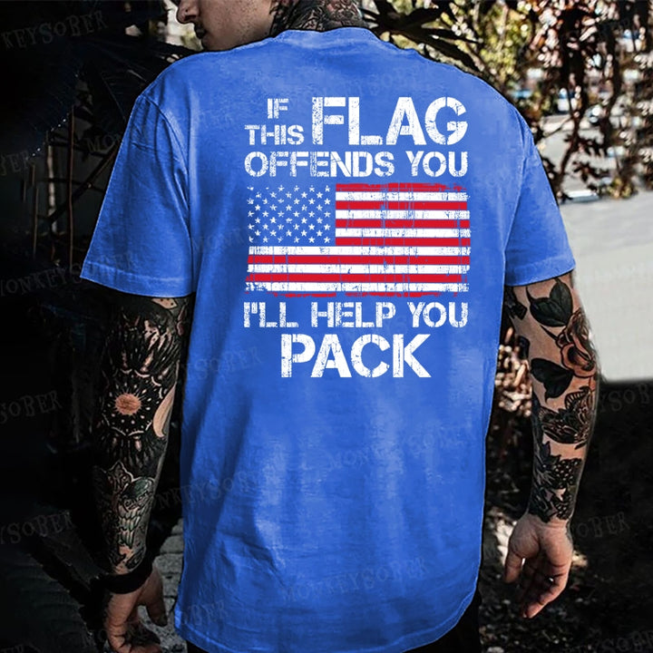 If This Flag Offends You I'll Help You Pack Monkey T-shirt