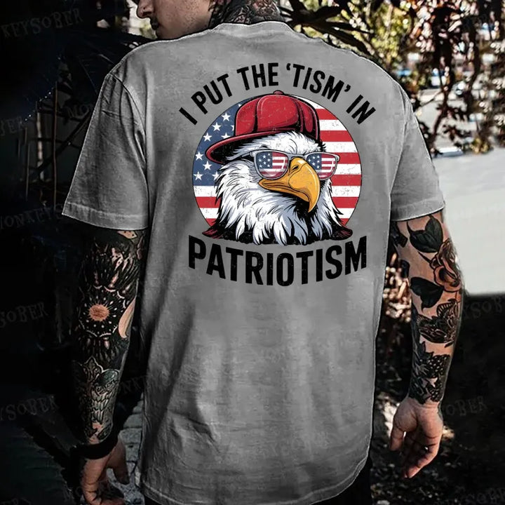 I Put The Tism In Patriotism Monkey T-shirt