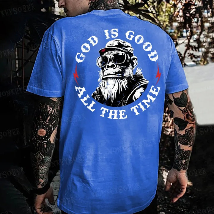 God Is Good All The Time Monkey T-shirt