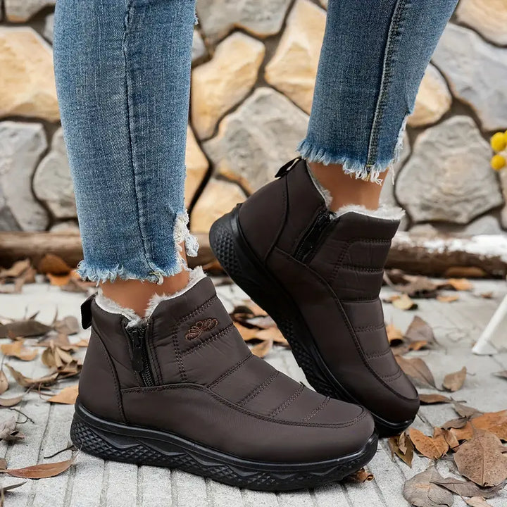 Women's Insulated Snow Boots – Waterproof, Non-Slip & Fur Lined | Comfortable Warm Winter Shoes for Mature Women