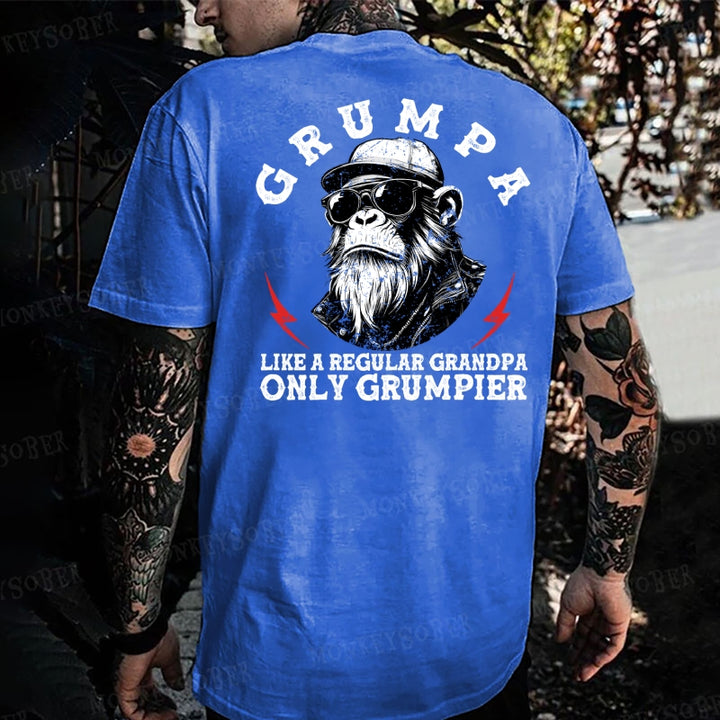 Grumpa Like A Regular Grandpa Only Grumpier Monkey T-shirt