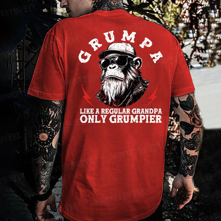 Grumpa Like A Regular Grandpa Only Grumpier Monkey T-shirt