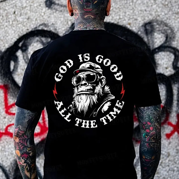 God Is Good All The Time Monkey T-shirt