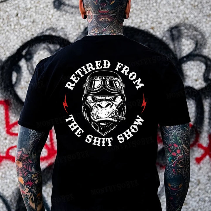 Retired from the Shit Show Monkey T-shirt