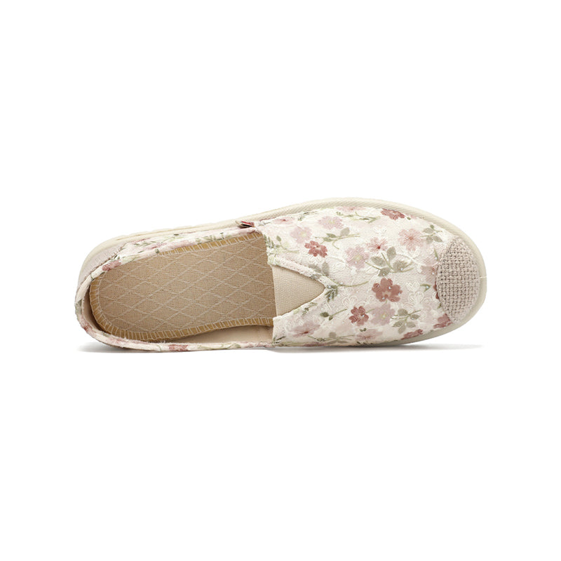 Breathable Floral Walking Shoes – Soft & Comfortable Everyday Flats