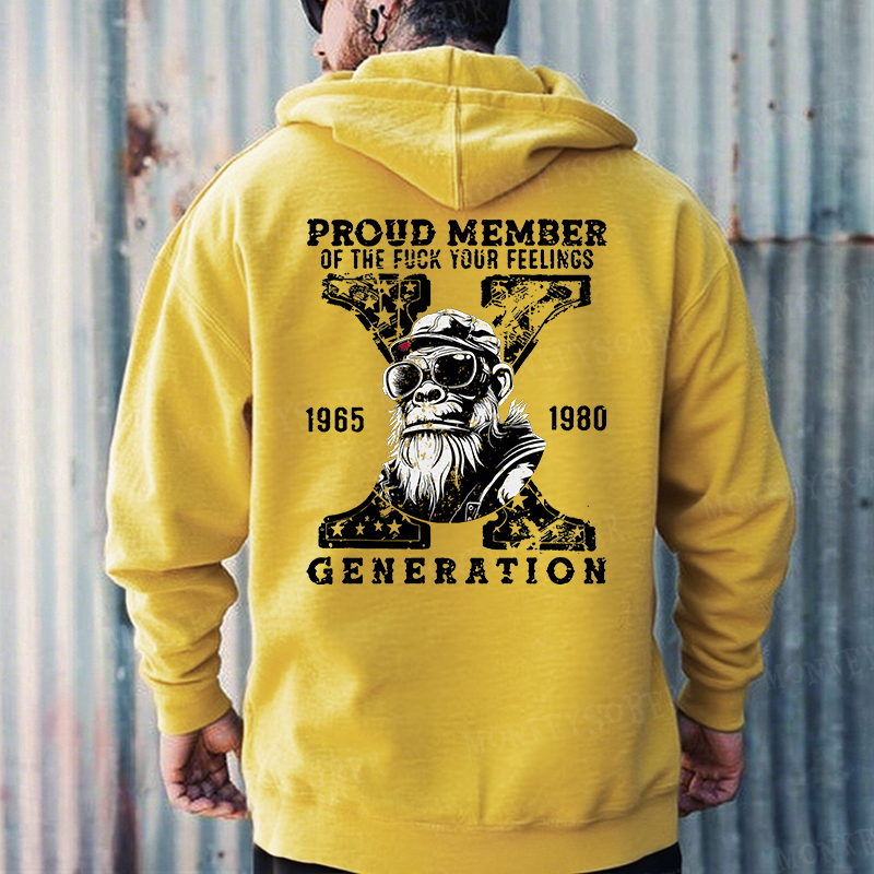 Proud Member Of The Fuck Your Feelings Monkey Hoodies