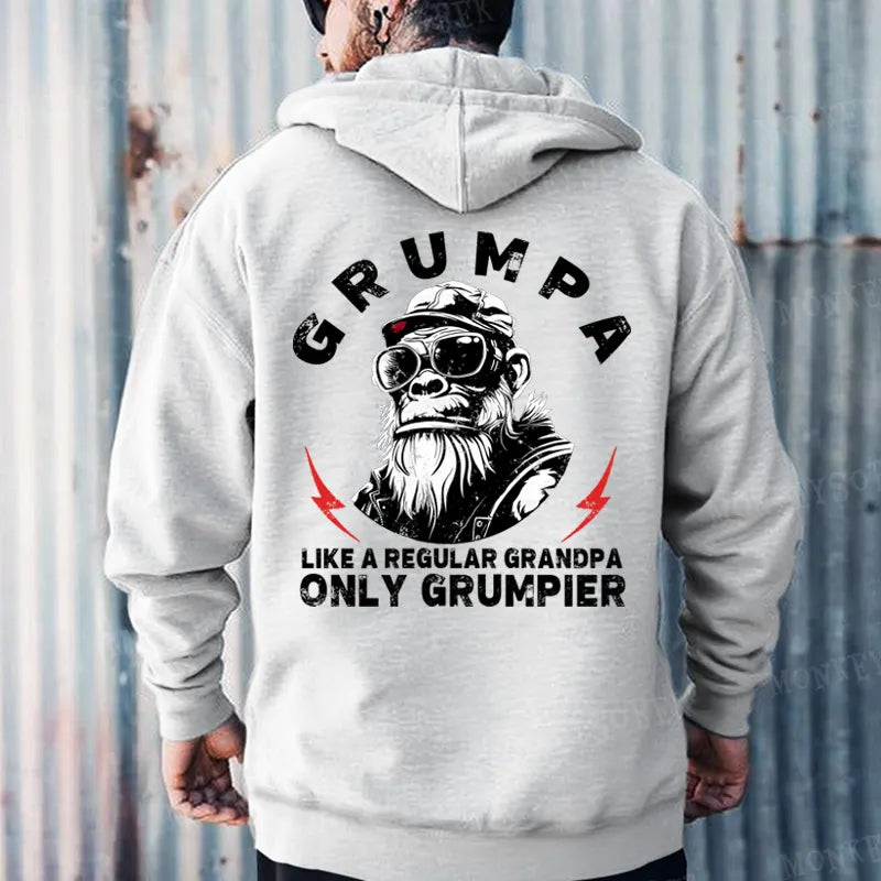 Grumpa Like A Regular Grandpa Only Grumpier Funny Monkey Hoodies