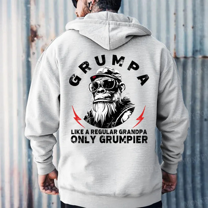 Grumpa Like A Regular Grandpa Only Grumpier Funny Monkey Hoodies