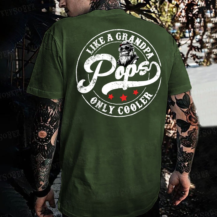 Pops Like A Grandpa Only Cooler Monkey T-shirt