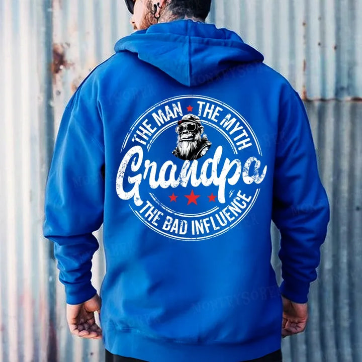 Grandpa The Man The Myth  The Bad Influence Hoodies