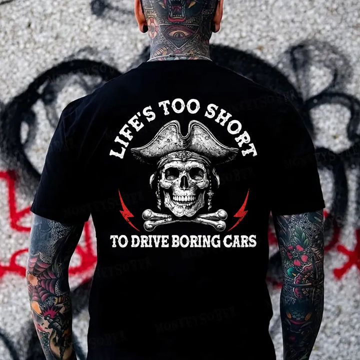 Life's Too Short To Drive Boring Cars Monkey T-shirt