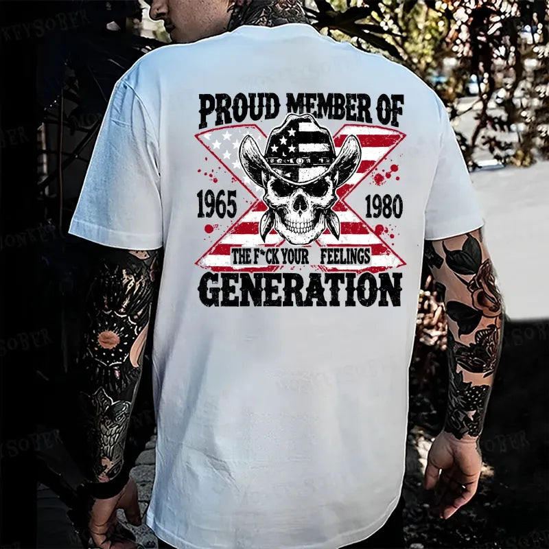 Proud Member Of The Fuck Your Feelings Generation X Monkey T-shirt