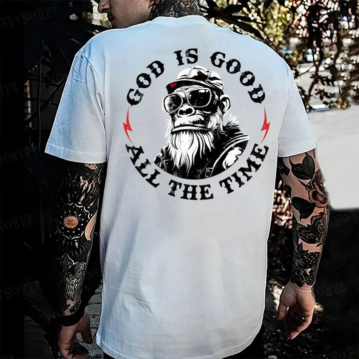 God Is Good All The Time Monkey T-shirt