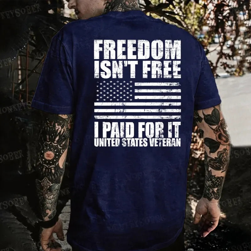 Freedom Isn't Free I Paid For It United States Veteran Monkey T-shirt