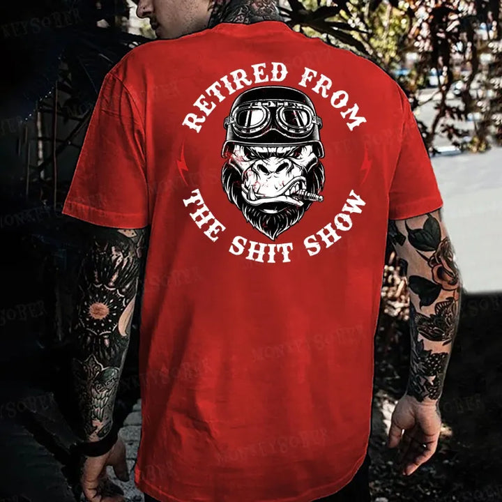 Retired from the Shit Show Monkey T-shirt