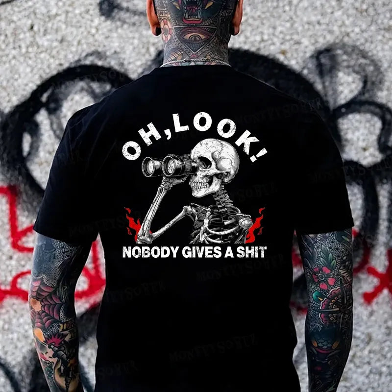 Oh, Look! Nobody Gives A Shit  Monkey T-shirt