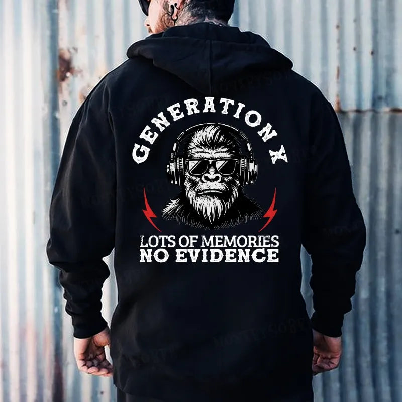 Generation X Lots Of Memories No Evidence Hoodies