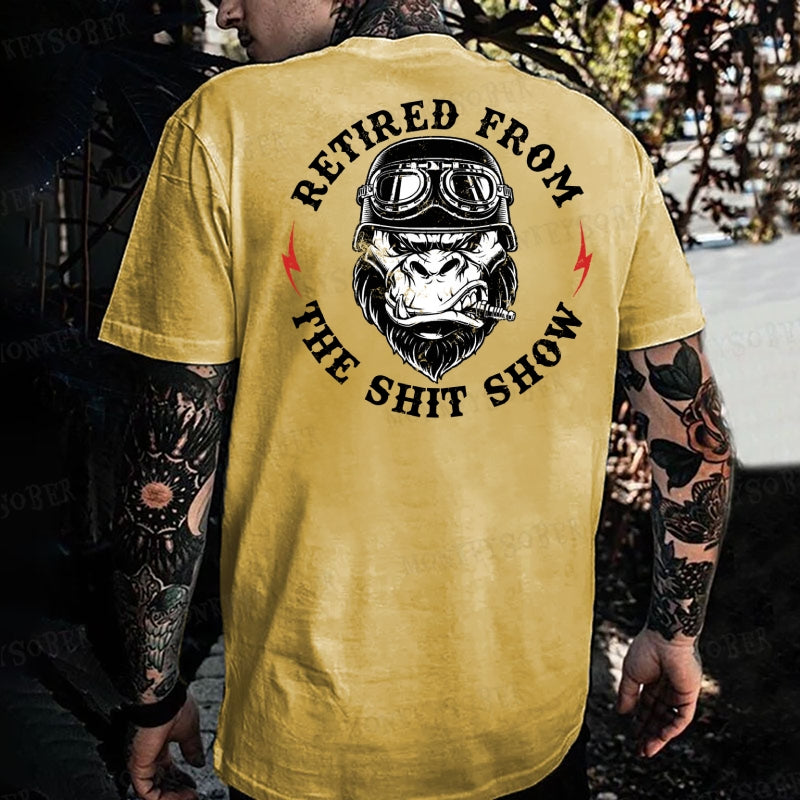 Retired from the Shit Show Monkey T-shirt