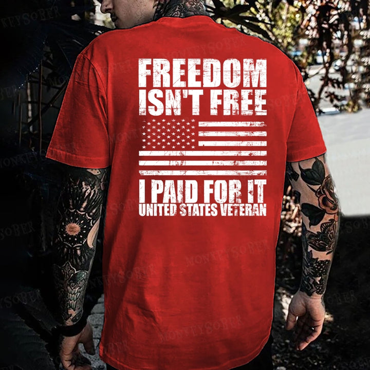 Freedom Isn't Free I Paid For It United States Veteran Monkey T-shirt