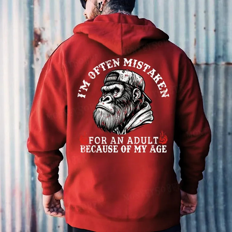I'm Offen Mistaken For An Adult Because Of My Age Monkey Hoodies