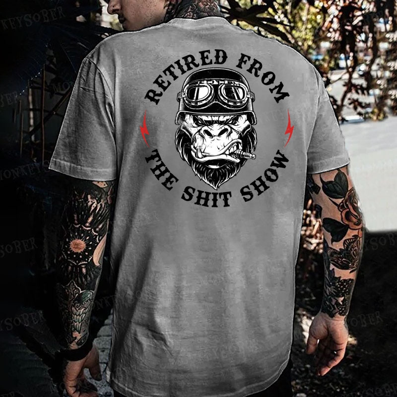 Retired from the Shit Show Monkey T-shirt