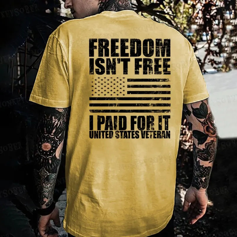 Freedom Isn't Free I Paid For It United States Veteran Monkey T-shirt